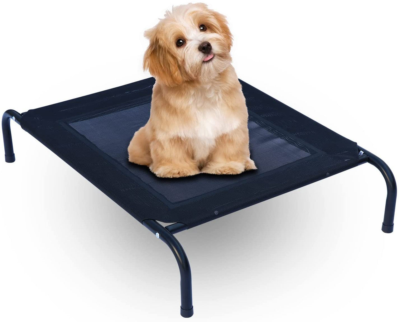 Portable Elevated Dog Pet Bed With Steel-Frame And Breathable Mesh For Small Medium Dogs And Cats