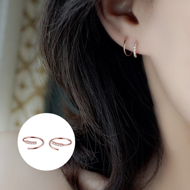 Minimalist Double Twist Earring