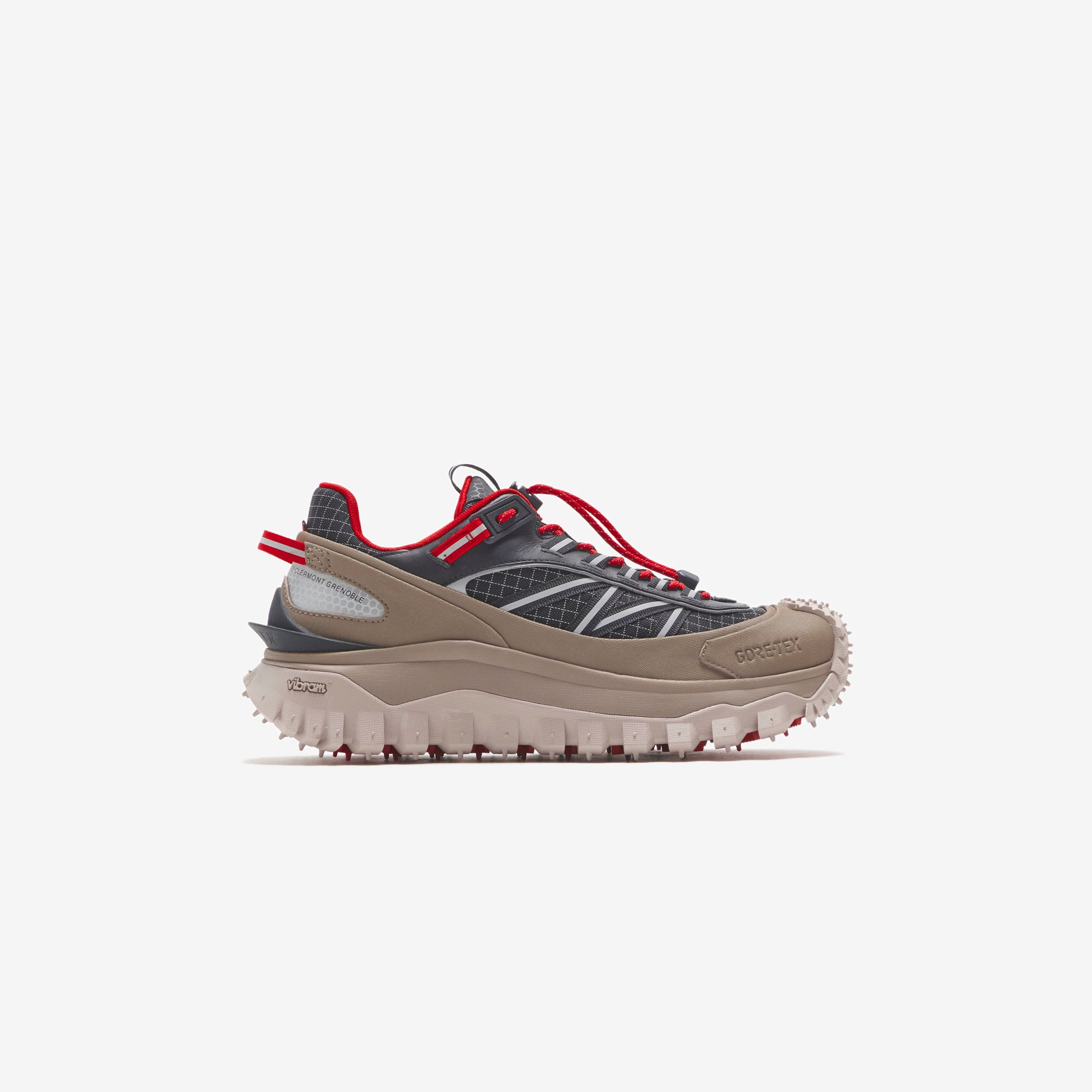 Moncler Trailgrip GTX Low Top Sneakers - Red / Taupe / Black