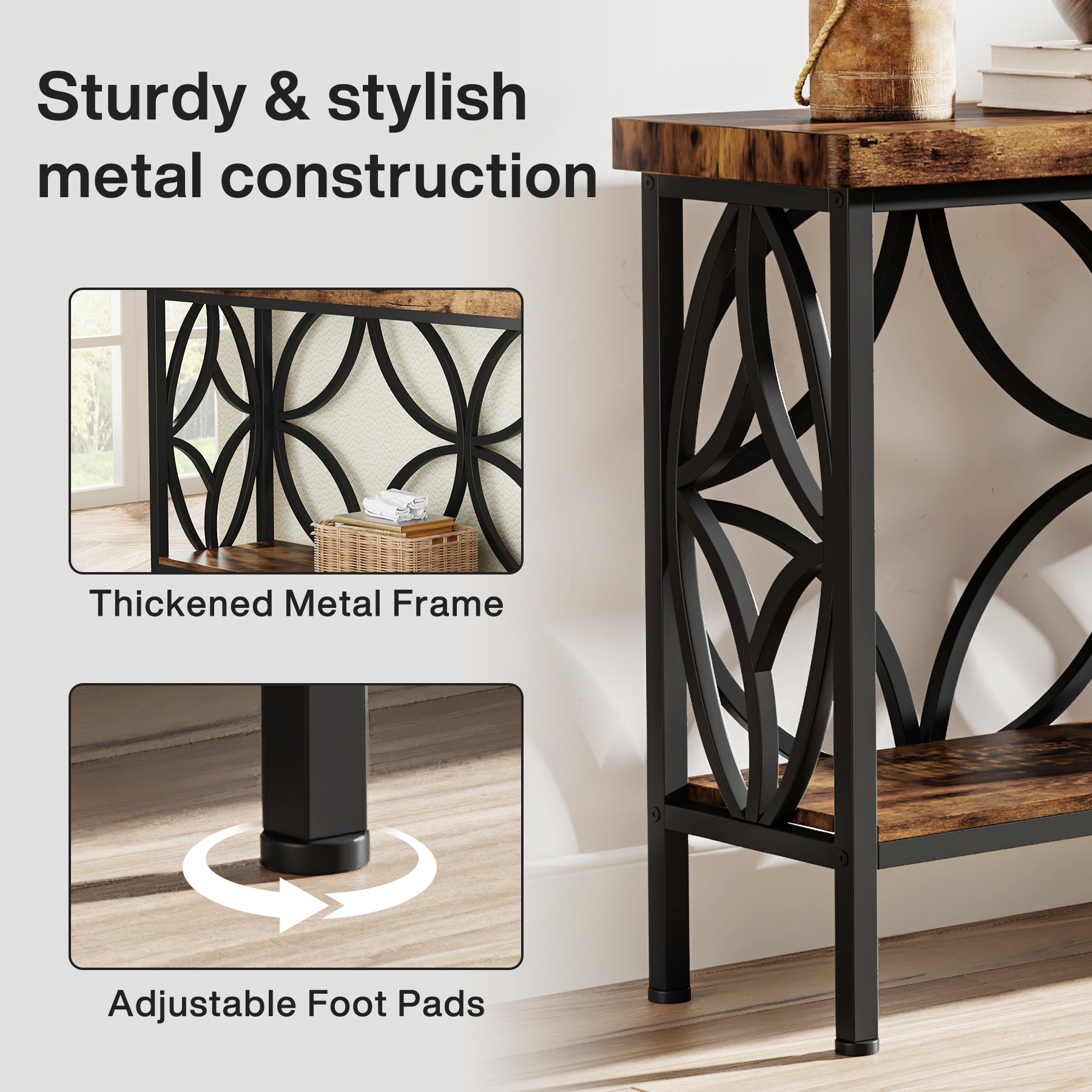 2-Tier Console Table, 70.9