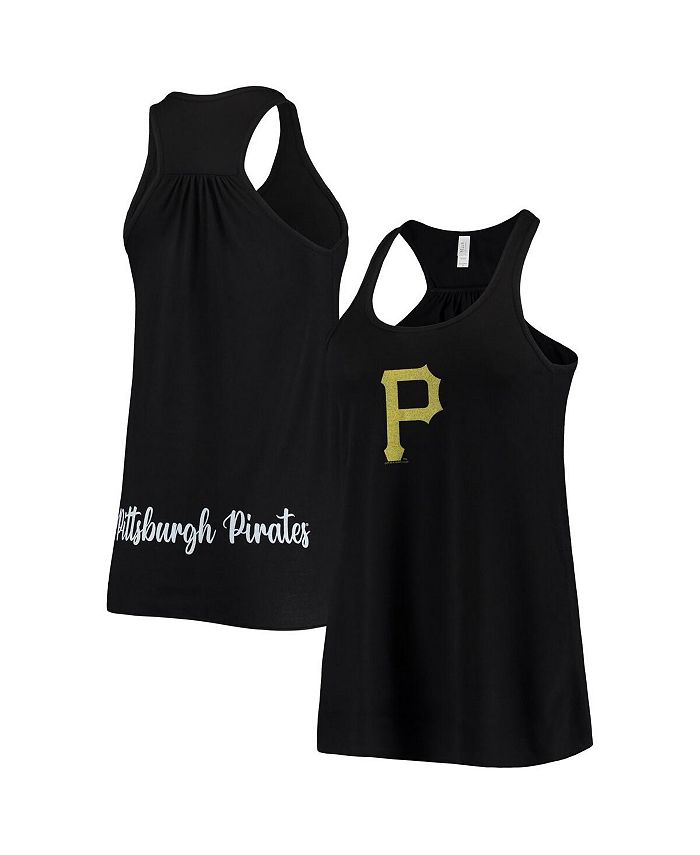Women's Black Pittsburgh Pirates Front and Back Tank Top
