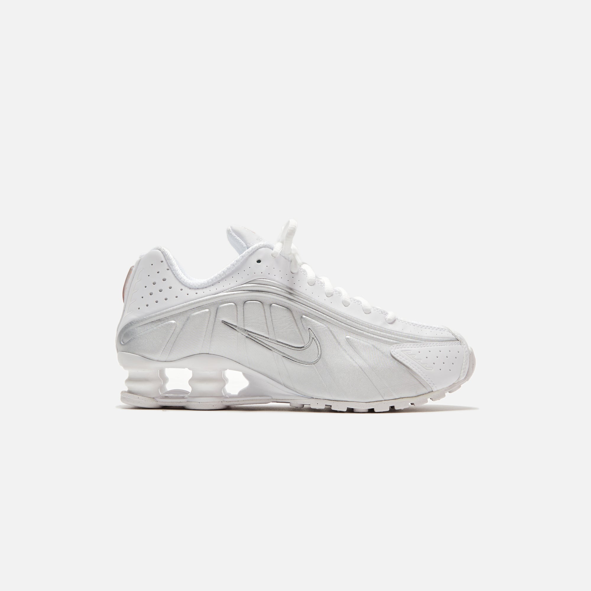 Nike WMNS Shox R4 - White / Metallic Silver / Max Orange / White