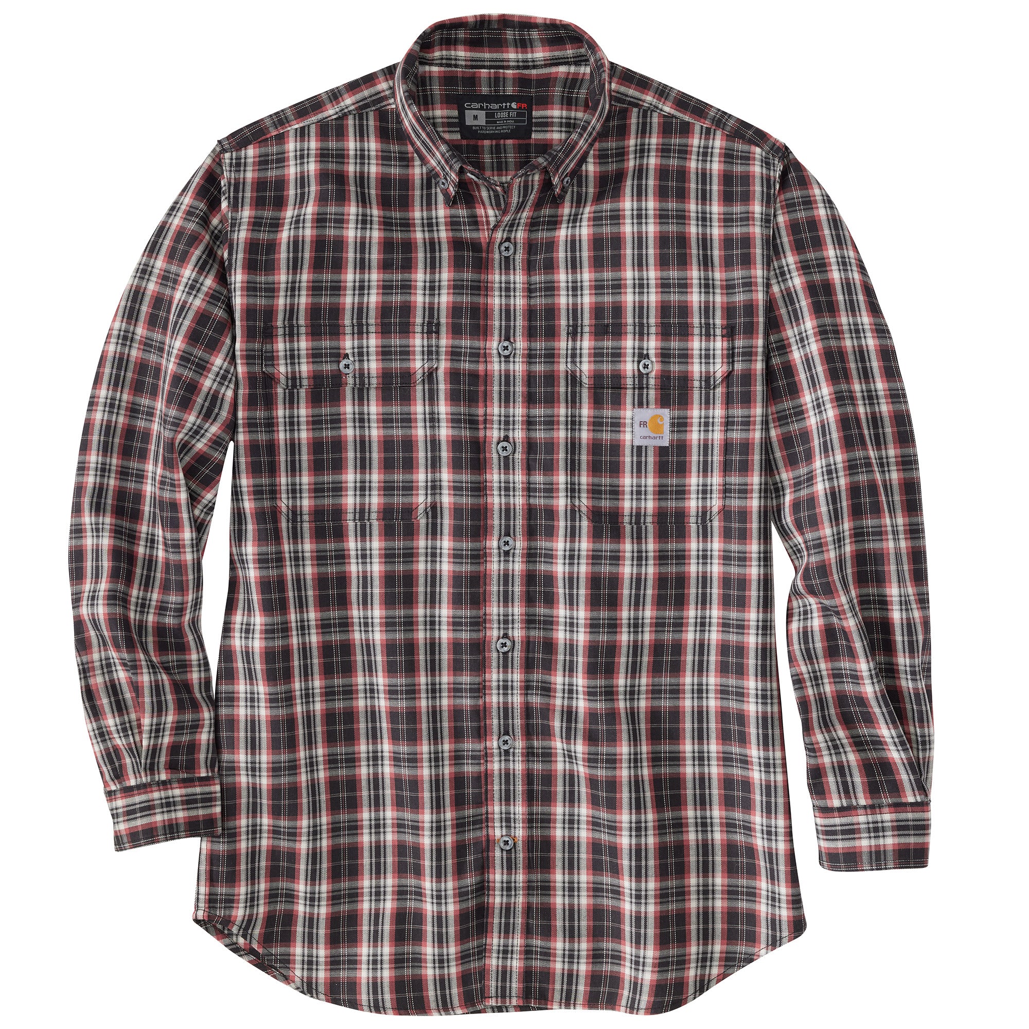 Carhartt Men's Flame Resistant Force Rugged Flex®  Long Sleeve Plaid Shirt