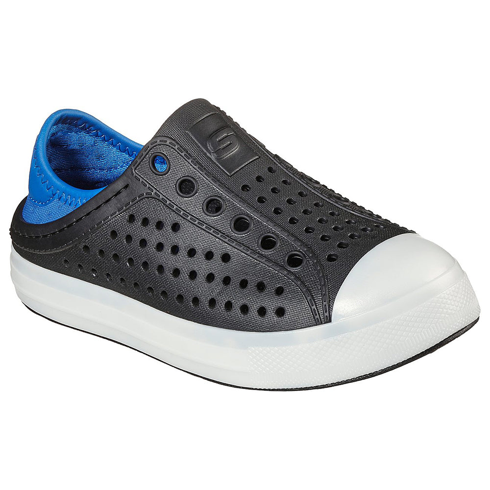 Skechers Boys Foamies Guzman Flash Shoes - 402020L-BKRY