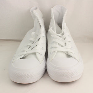 Mens Converse All Star Hi White Mono Trainers