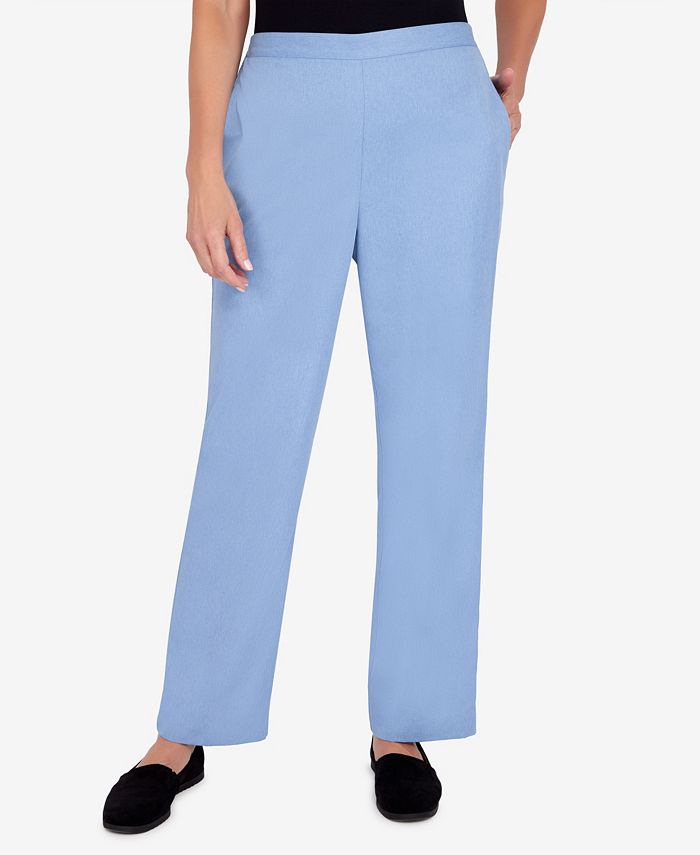 Petite Victoria Falls Corduroy Pull-On Straight Leg Short Length Pants