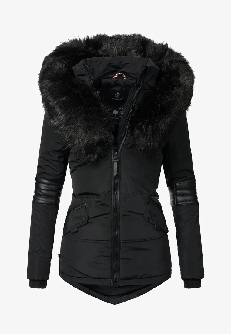 Winter short parka coat yellow