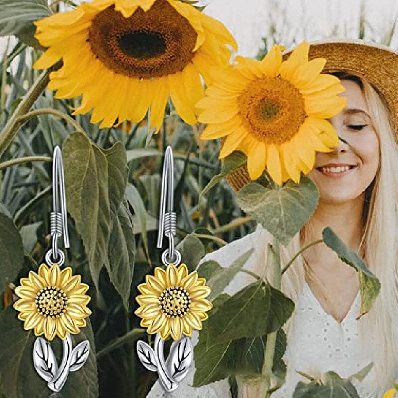 Sunflower Dangle Earrings