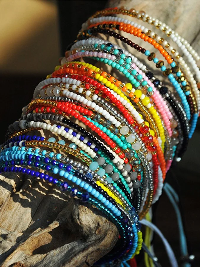 Women's Boho Colorful Handwoven Adjustable Bracelet