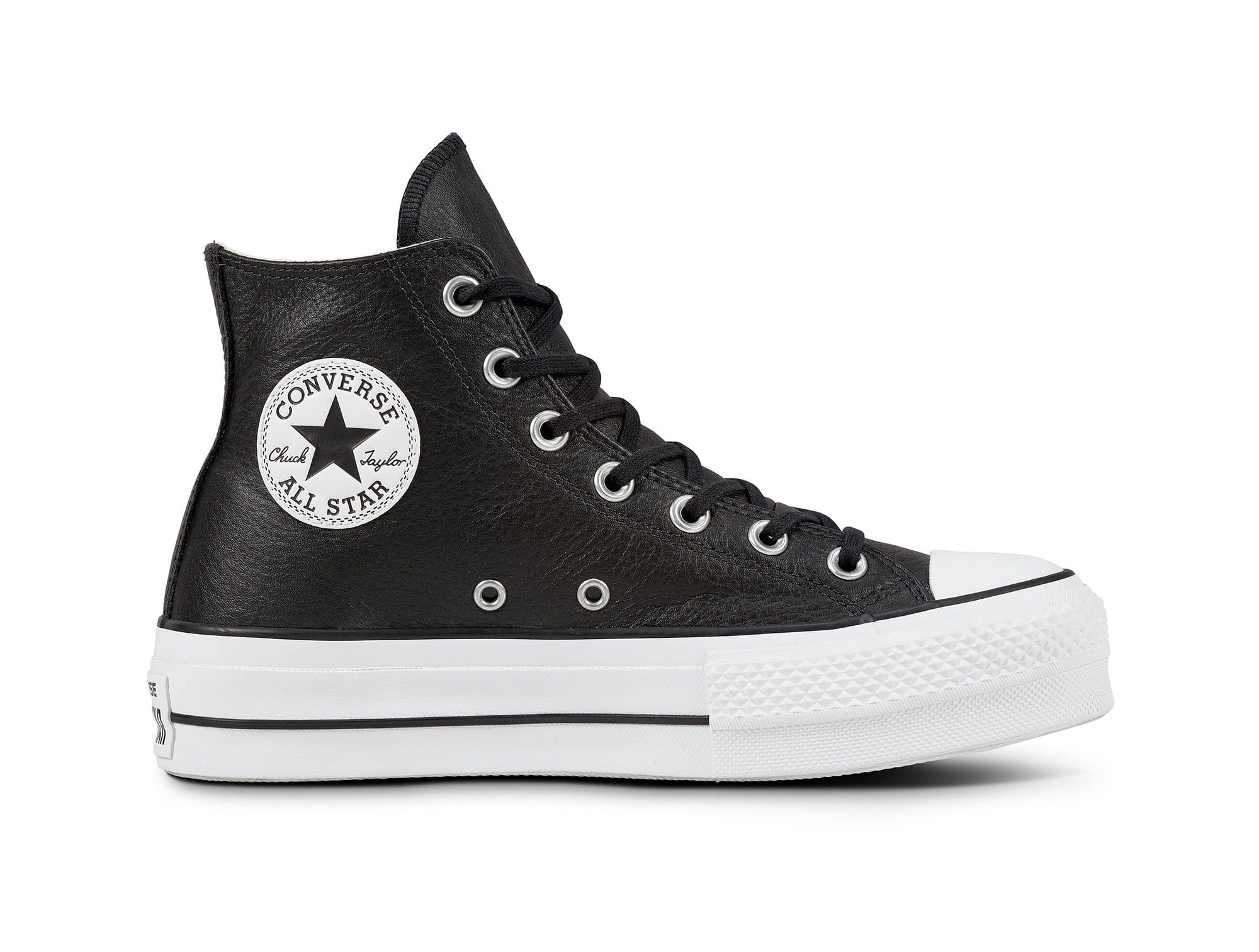 Converse Chuck Taylor Plataforma Cuero Womens Negro