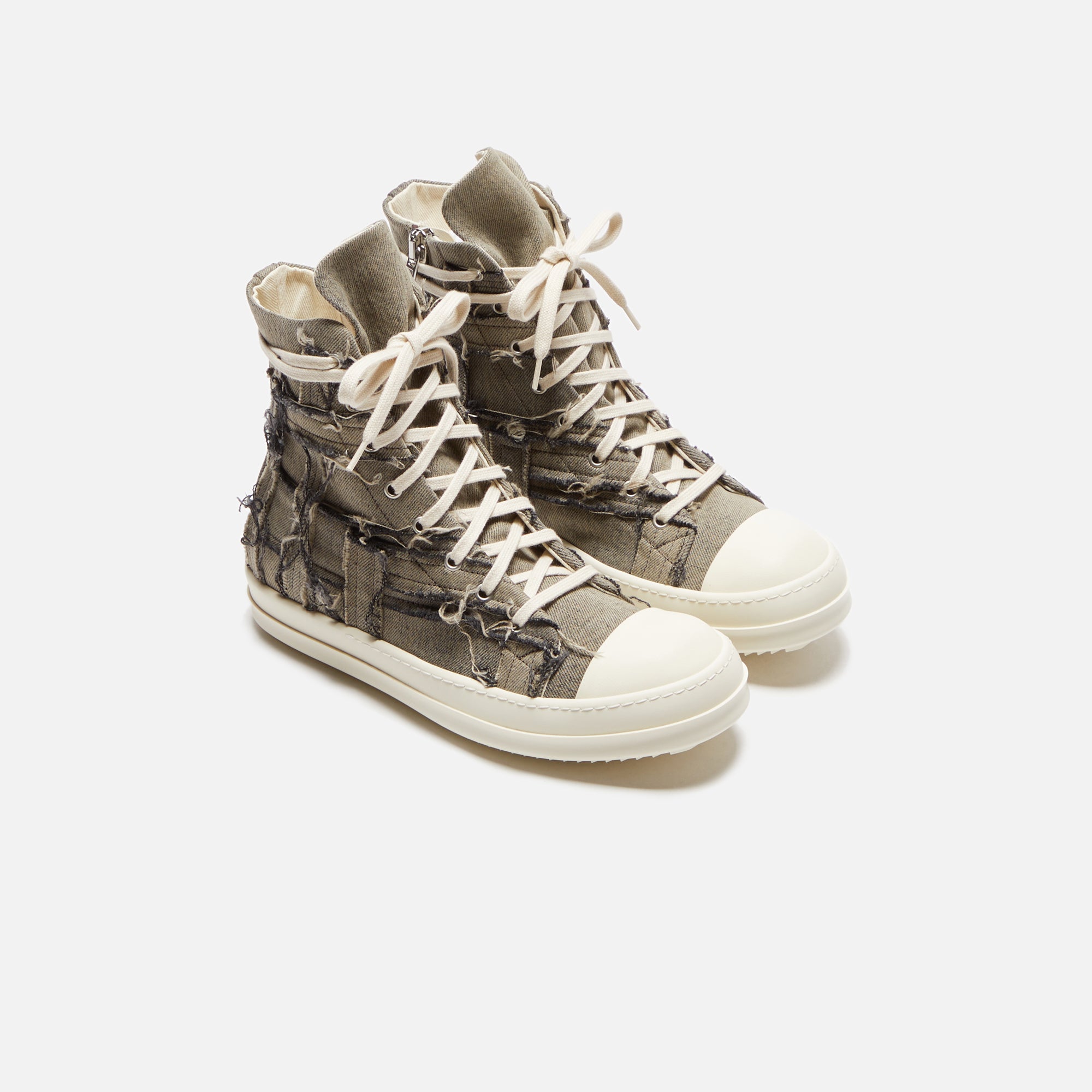 Rick Owens DRKSHDW Slashed Sneakers - Mineral Pearl / Milk