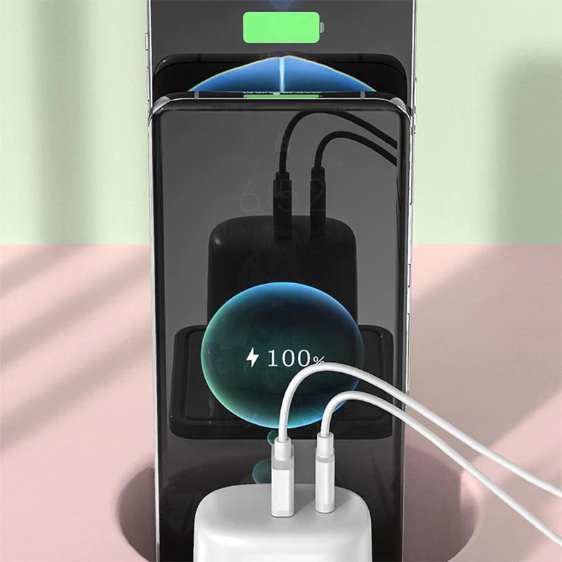 Foldable dual-hole fast charging charging head