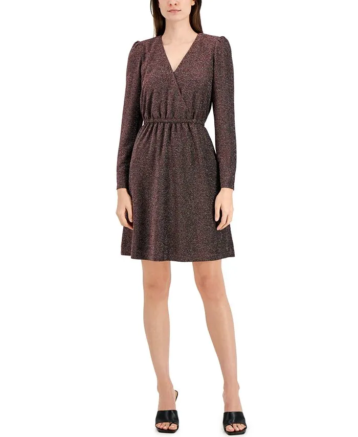 Metallic Knit A-Line Dress, Created for Macy's