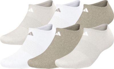 adidas Women's Athletic Cushioned 6-Pack No Show Socks