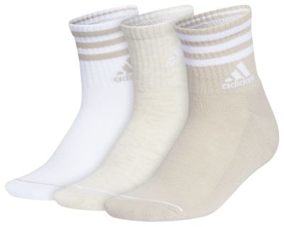 adidas Women's Cushioned 3-Stripe 3.0 3-Pack High Quarter Socks