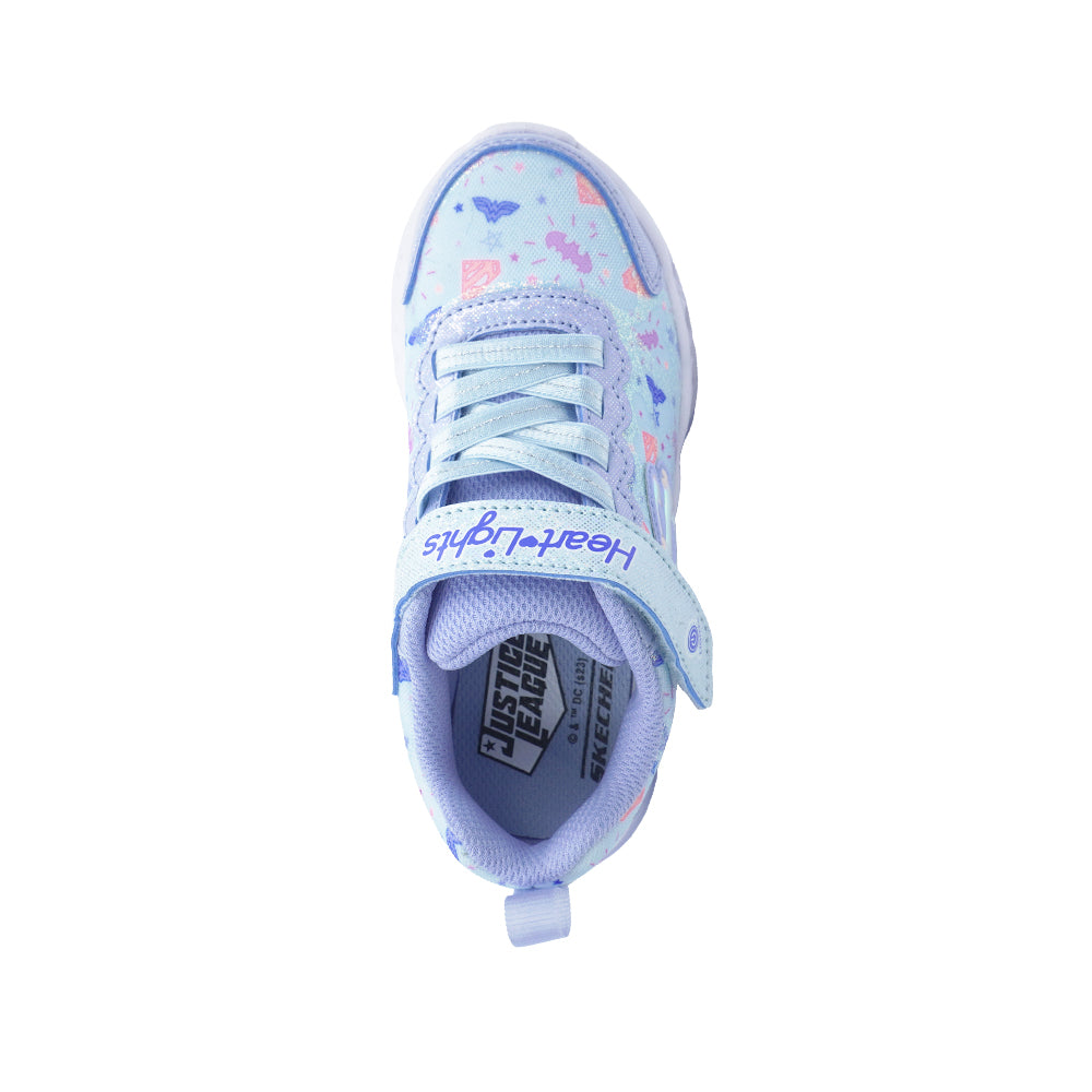 Skechers Girls DC Collection Flutter Heart Lights Shoes - 319509L-BLMT