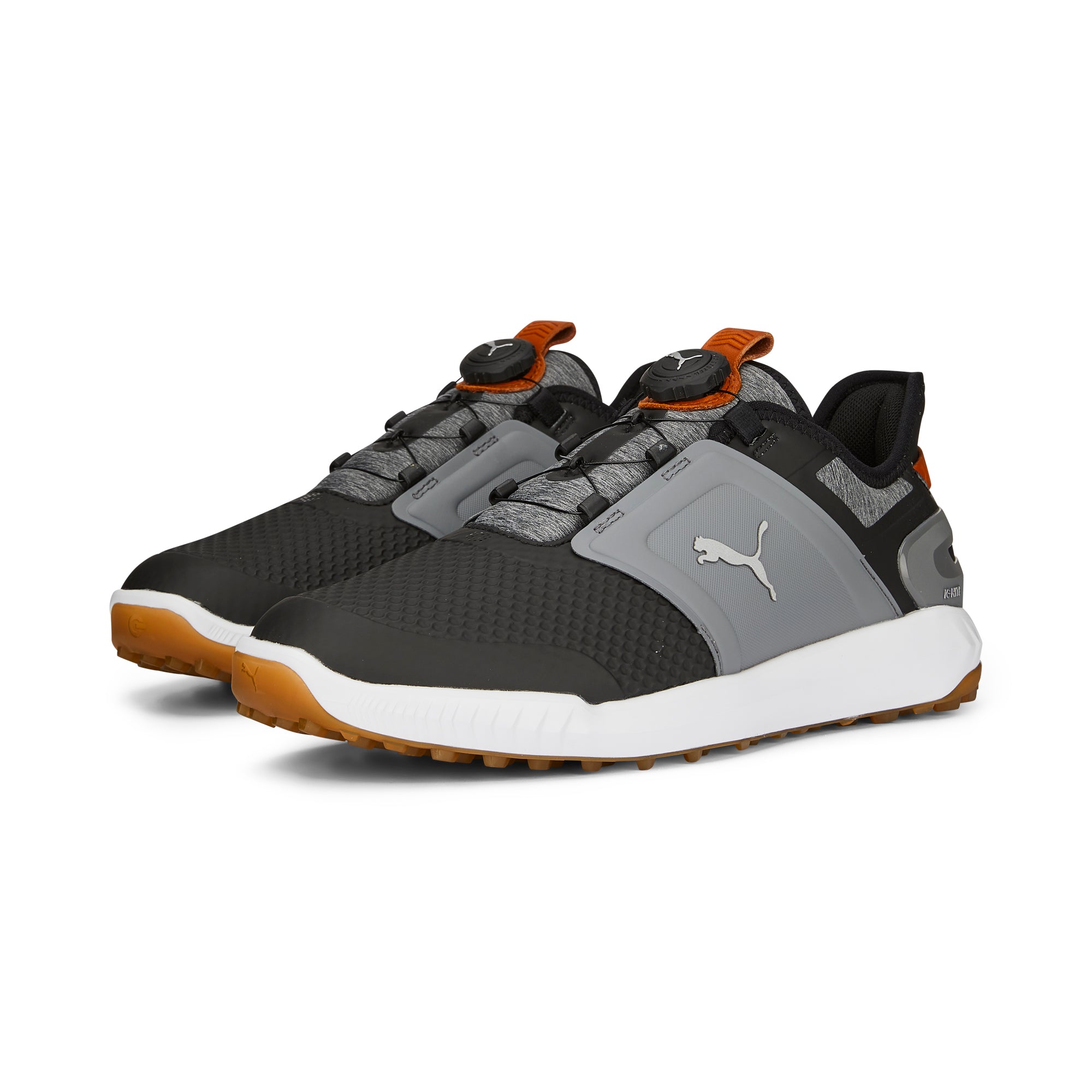 IGNITE ELEVATE DISC Spikeless Golf Shoes | Puma Black / Quiet Shade / Gum