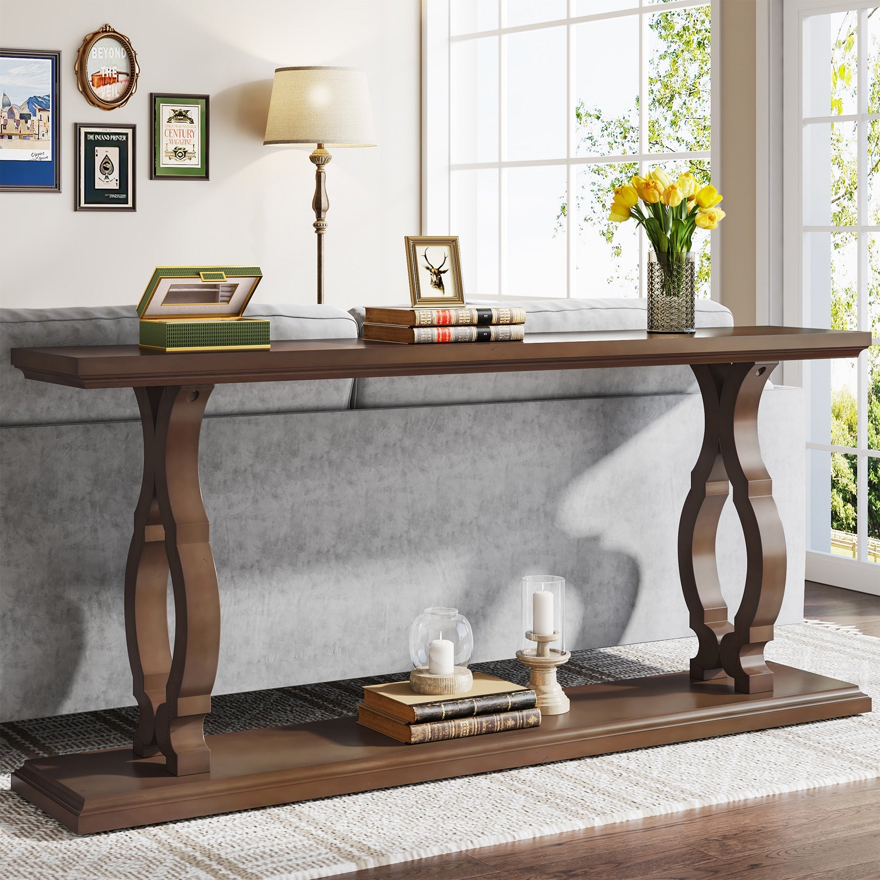 Wood Console Table, 63