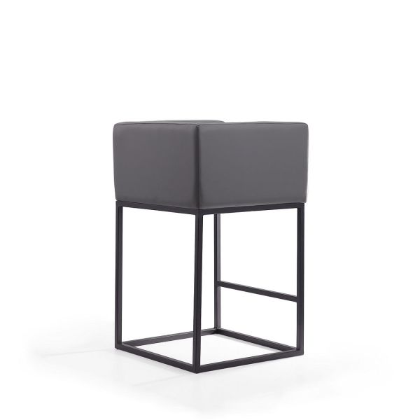Embassy Counter Stool in Grey and Black (Set of 2)