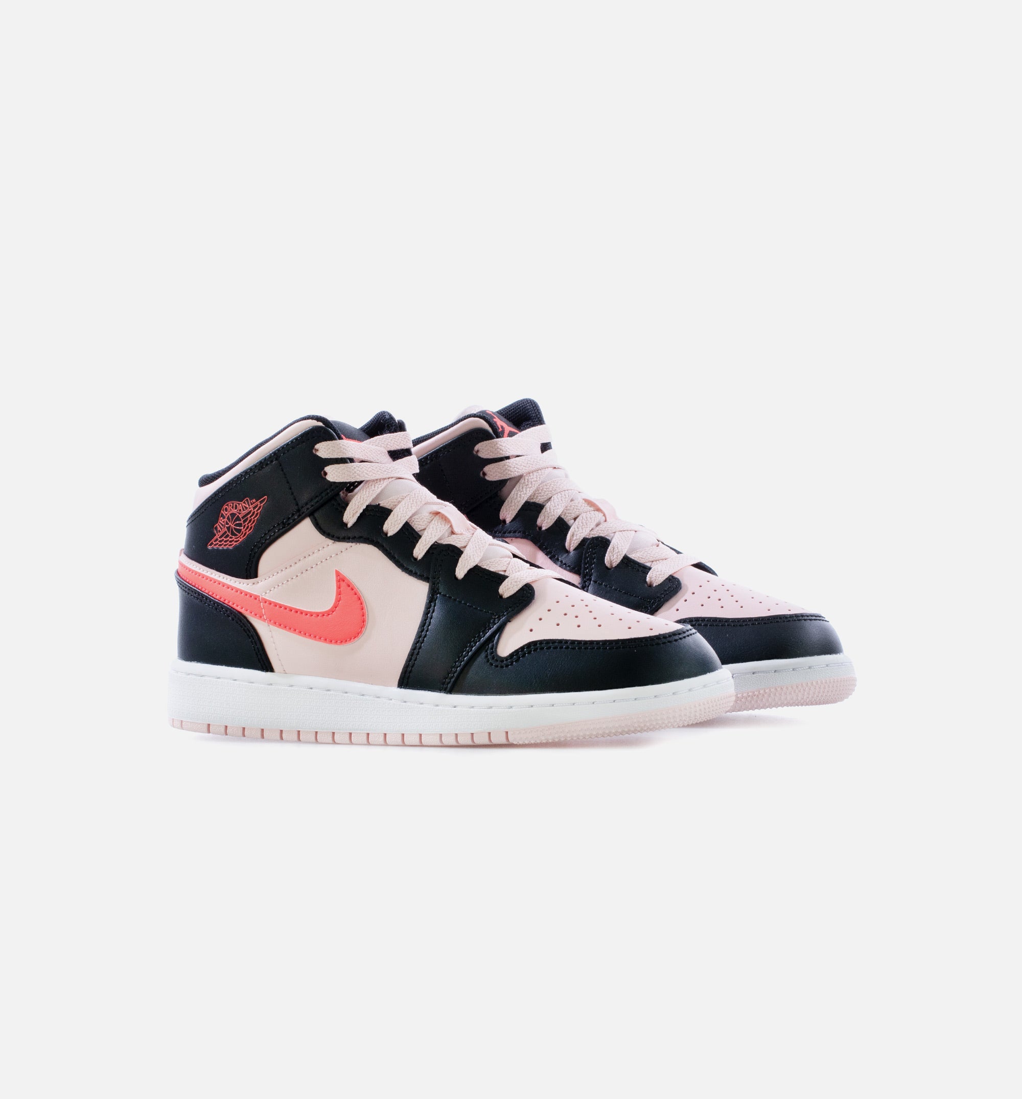 Air Jordan 1 Mid Atmosphere Grade School Lifestyle Shoe - Atmosphere/Black/Infrared