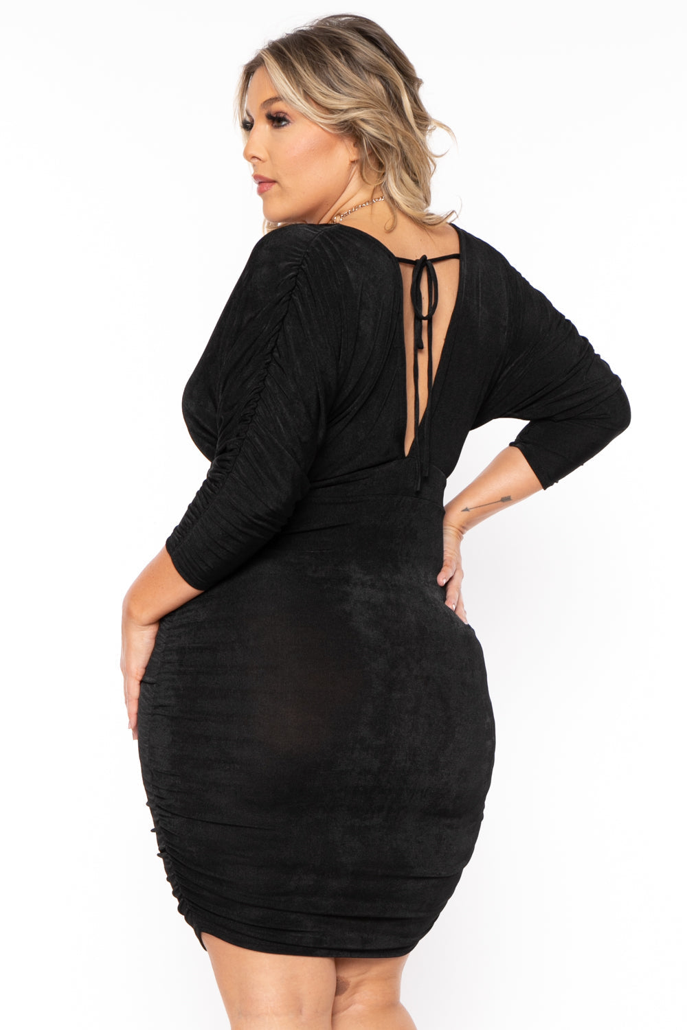 Plus Size Yolani Bodycon Dress - Black