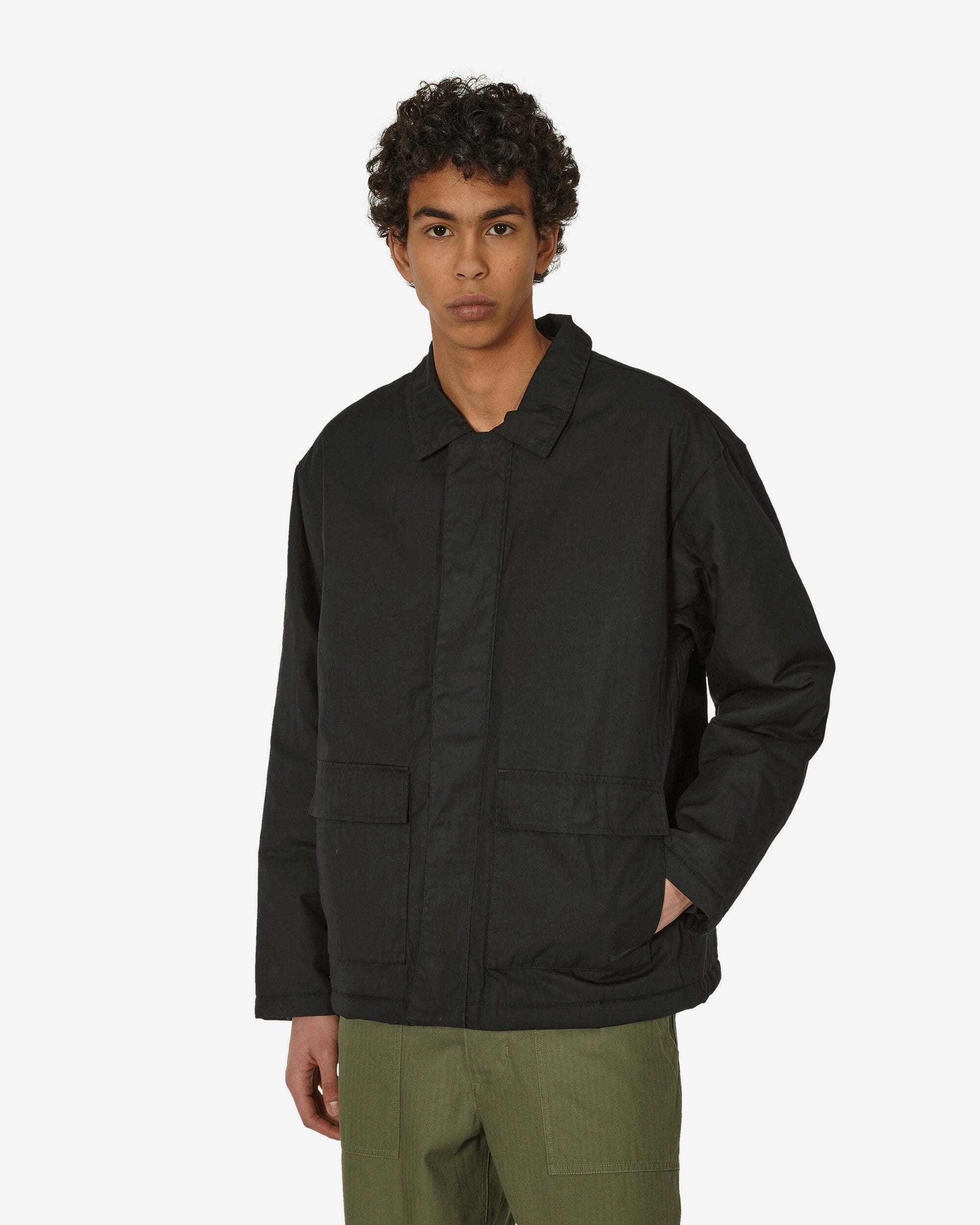 Waxed Canvas Work Jacket Black