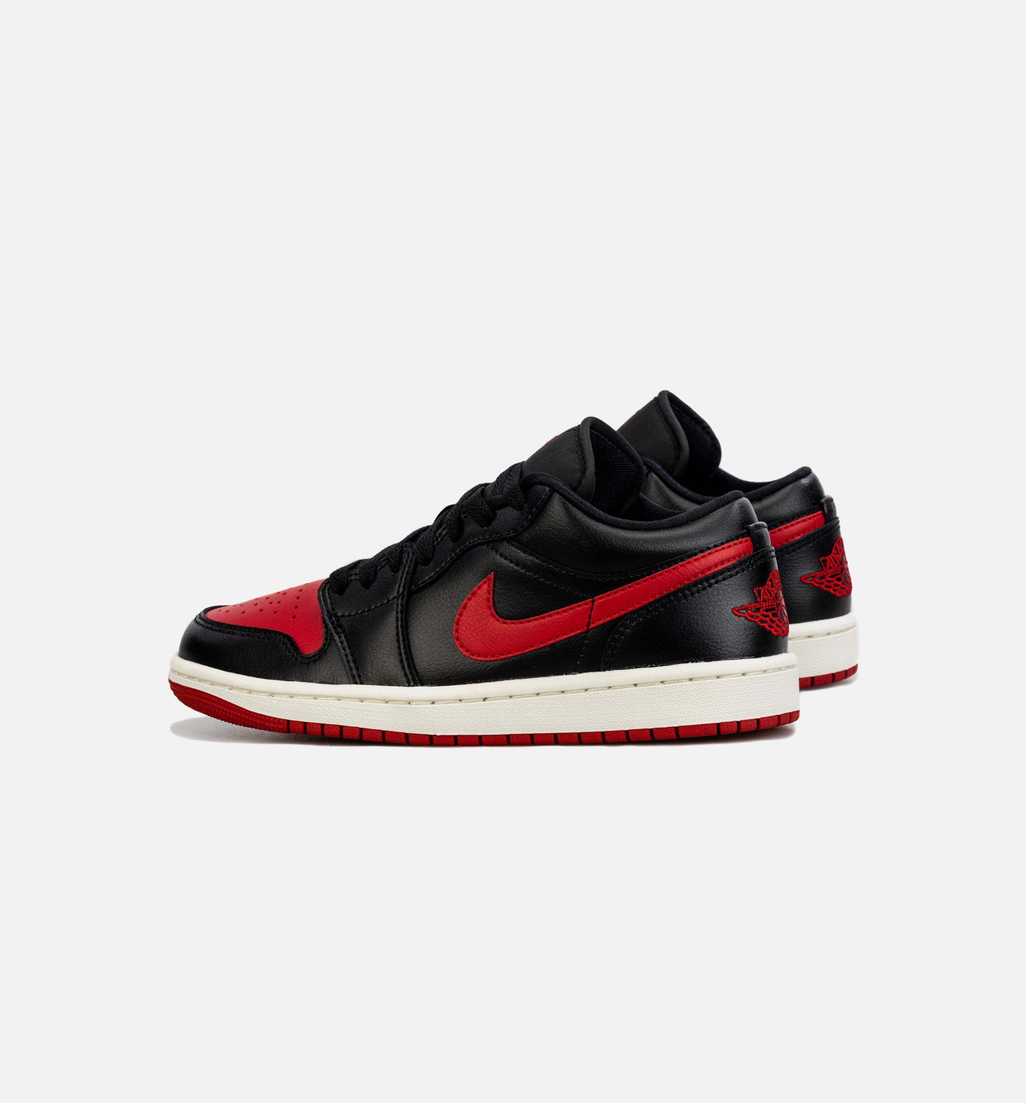 Air Jordan 1 Low Bred Sail Womens Lifestyle Shoe - Black/Red