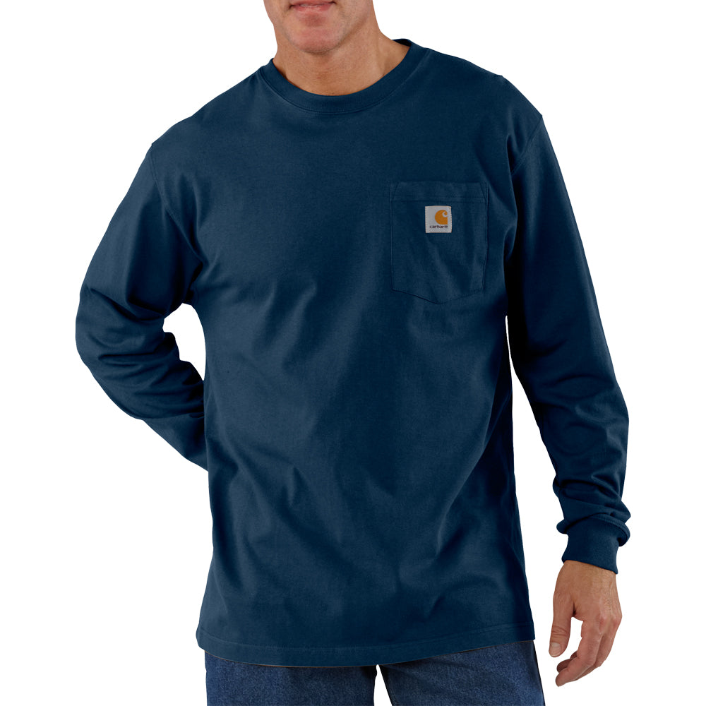 Carhartt Men's Long Sleeve Pocket T-Shirt_Navy