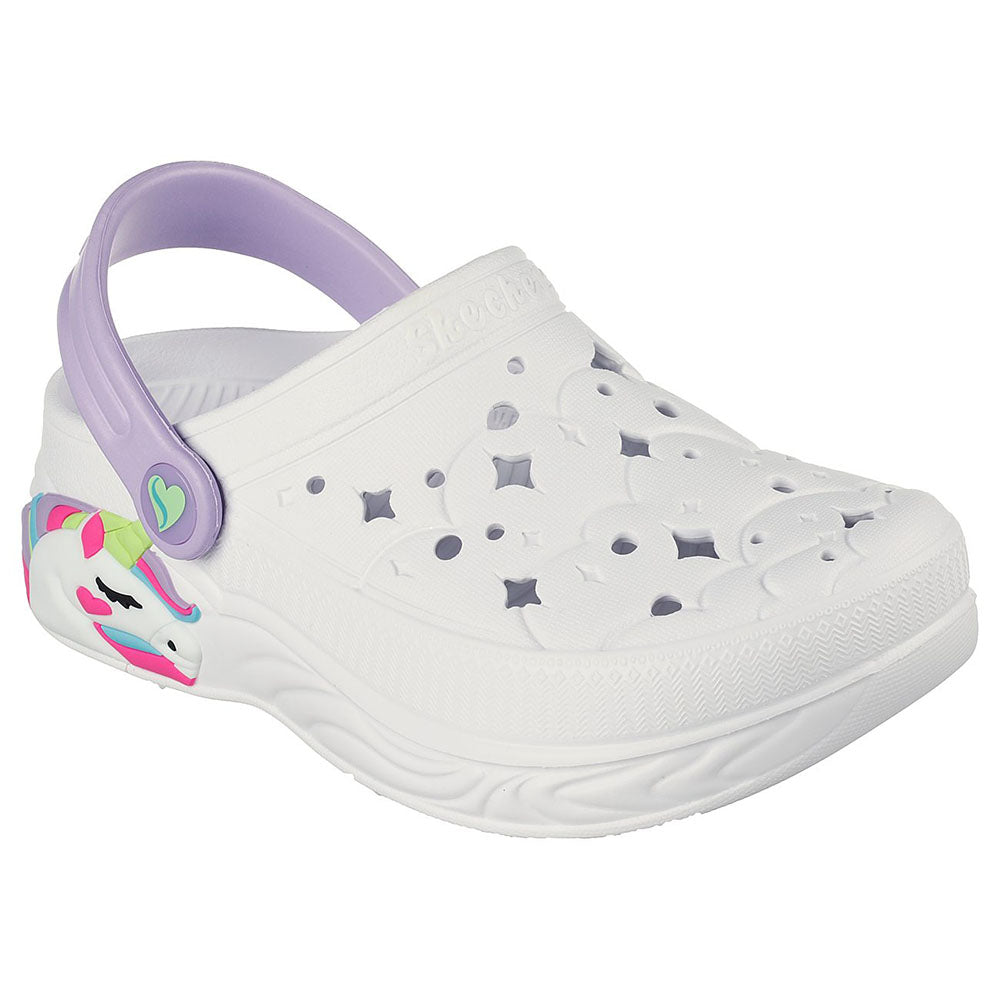 Skechers Girls Foamies Unicorn Dreamer Shoes - 308400L-WHT