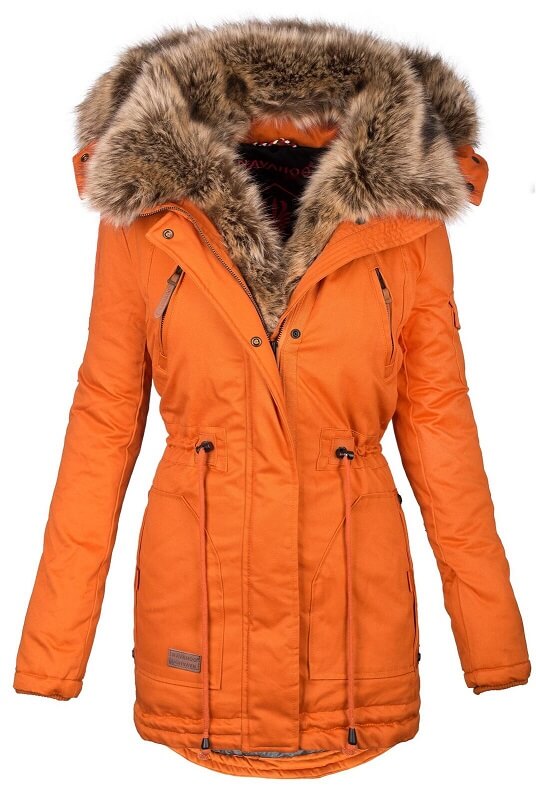Warm ladies winter parka long jacket