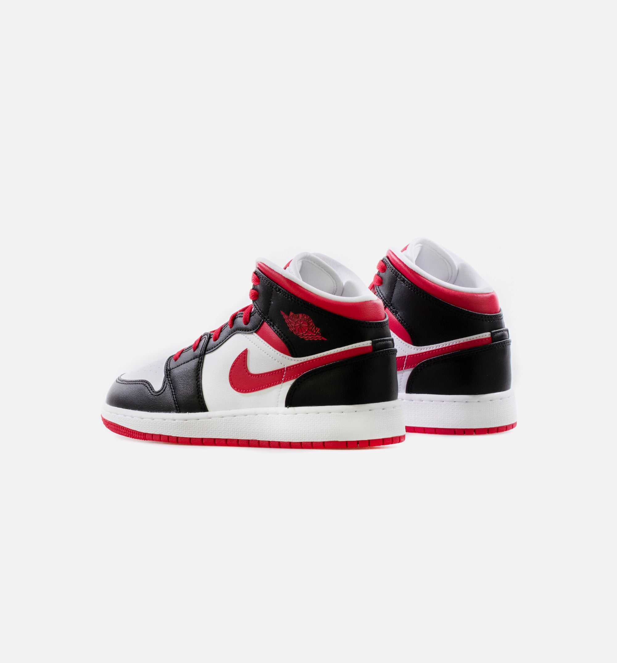 Air Jordan 1 Mid Very Berry Grade School Lifestyle Shoe - Black/White/Berry