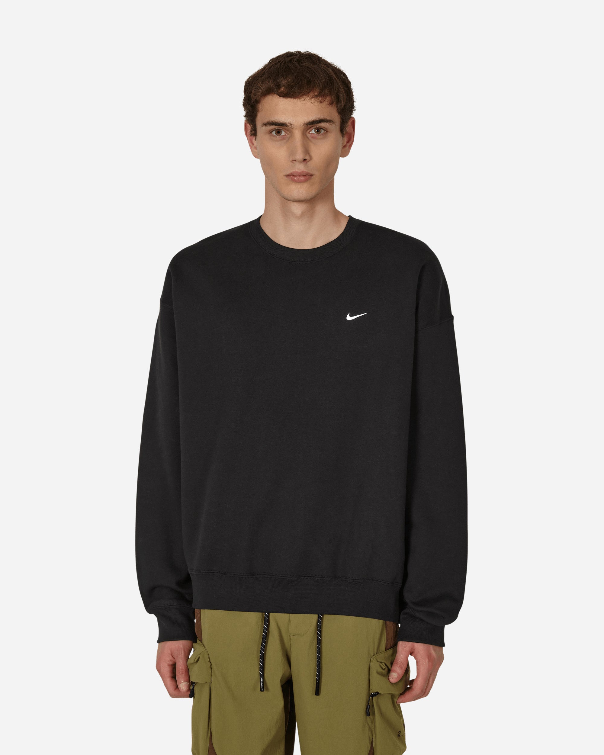 Solo Swoosh Crewneck Sweatshirt Black