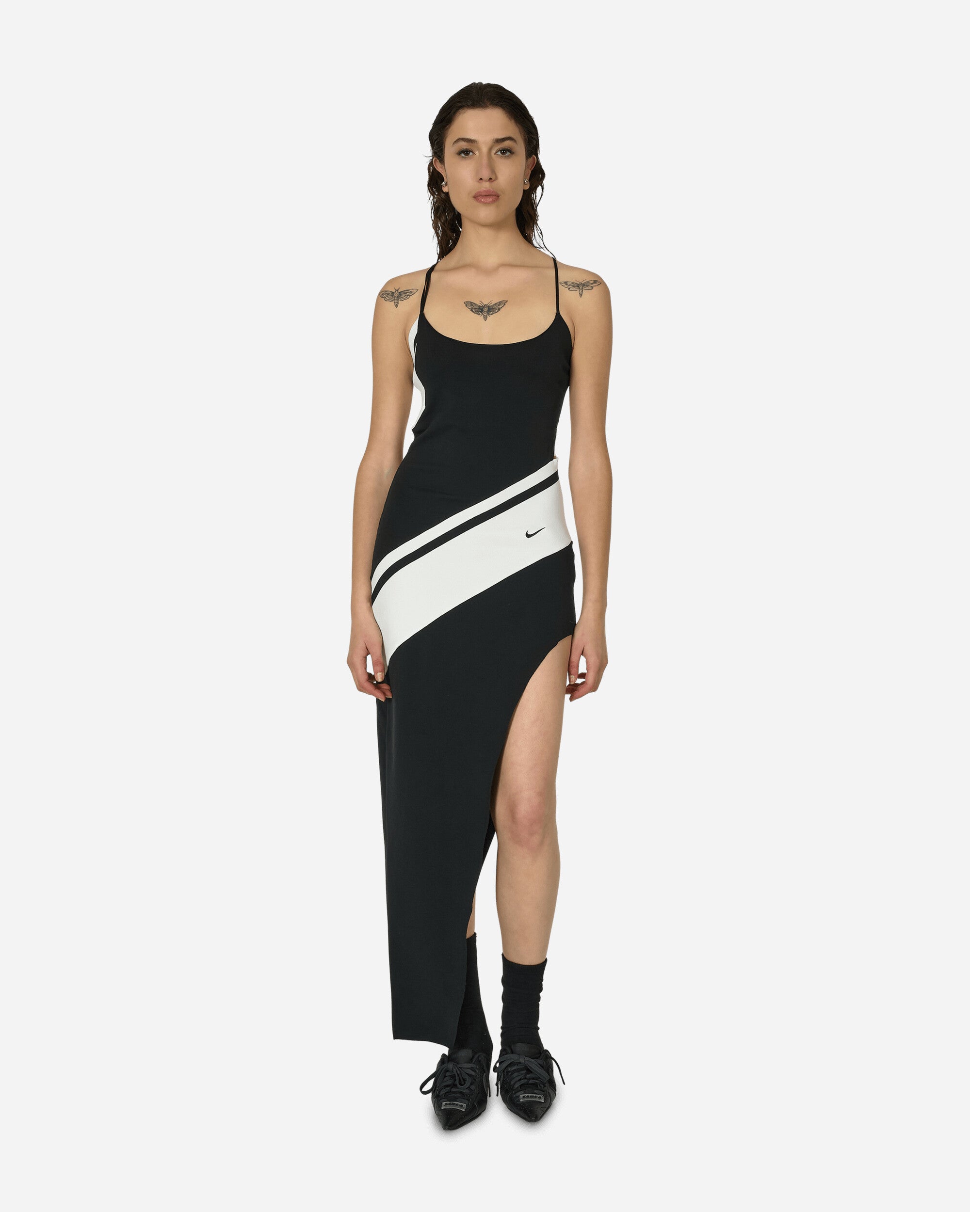 Asymmetrical Dress Black / White