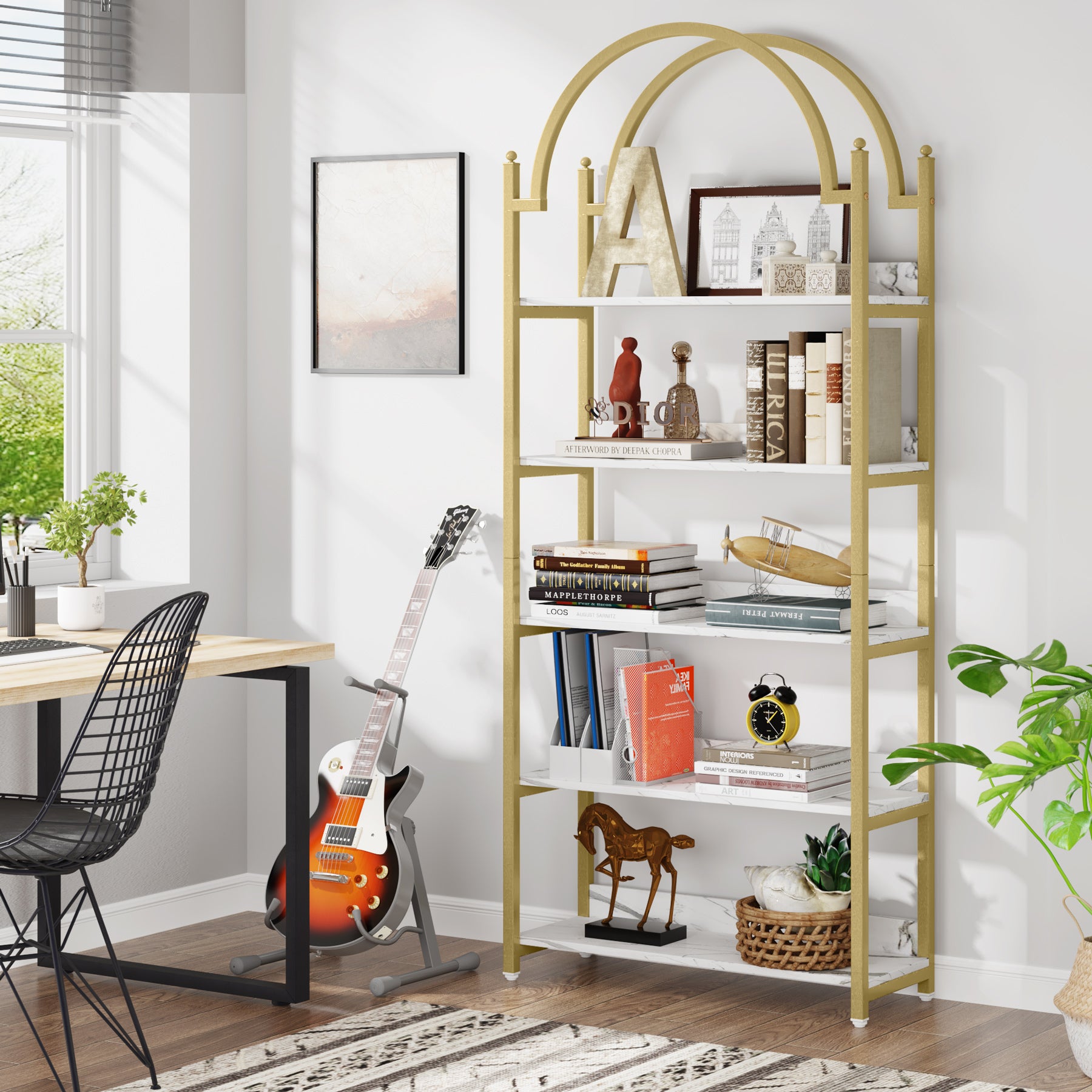 5-Shelf Bookshelf, 72.44