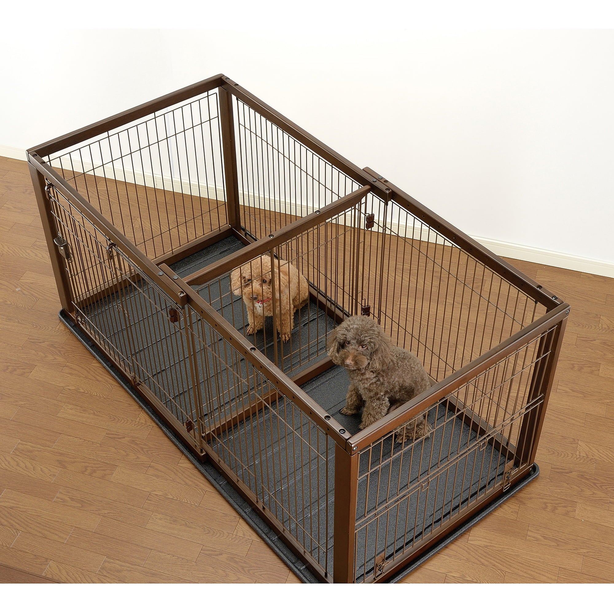 Richell Divider for Expandable Pet Crate - Dark Brown