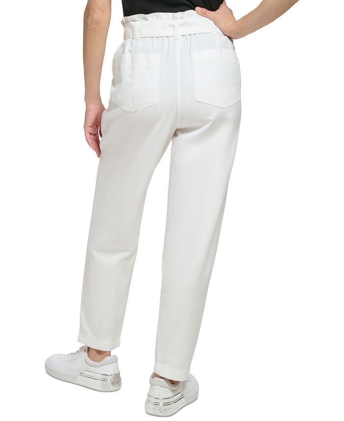 Women's Paperbag-Waist Belted Pants