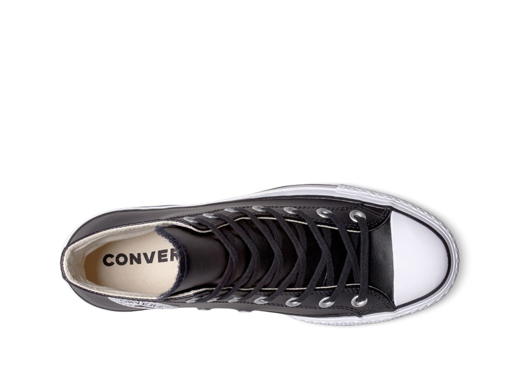 Converse Chuck Taylor Plataforma Cuero Womens Negro