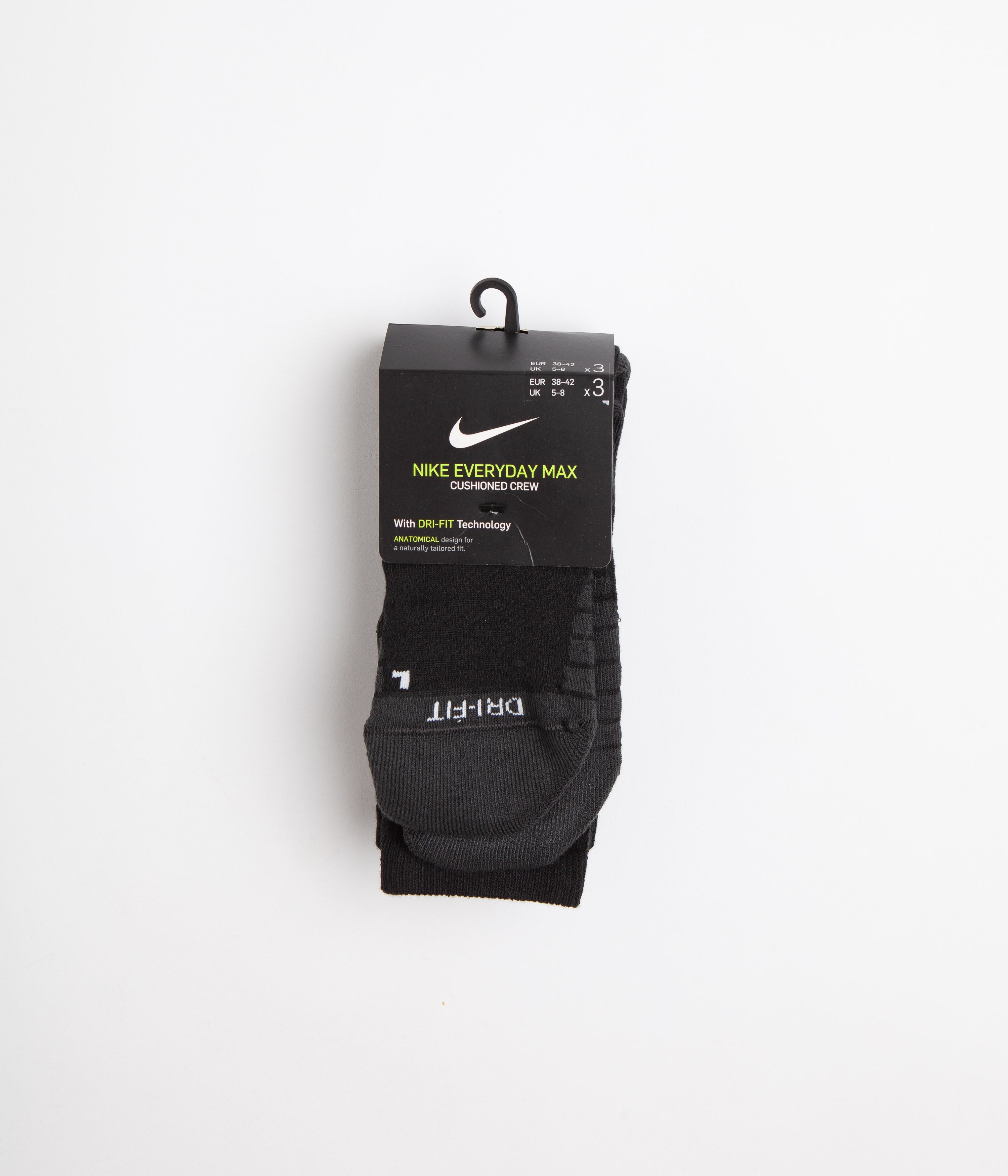 Nike SB Everyday Max Cushioned Crew Socks (3 Pack) - Black / Anthracite / White