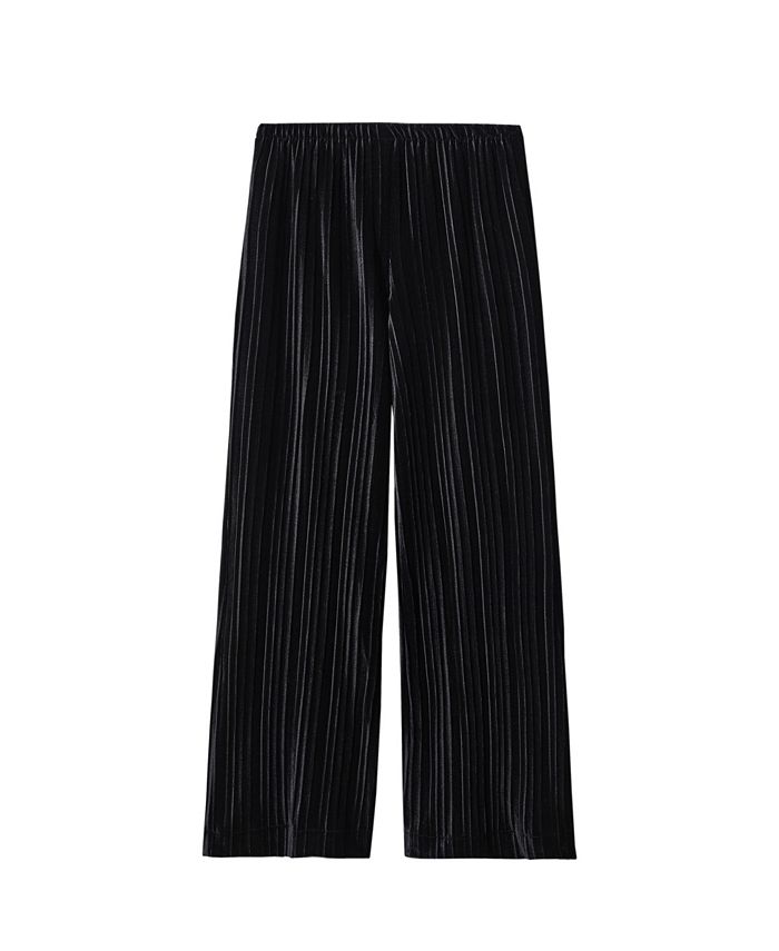 Women's Pleated Velvet Pants
