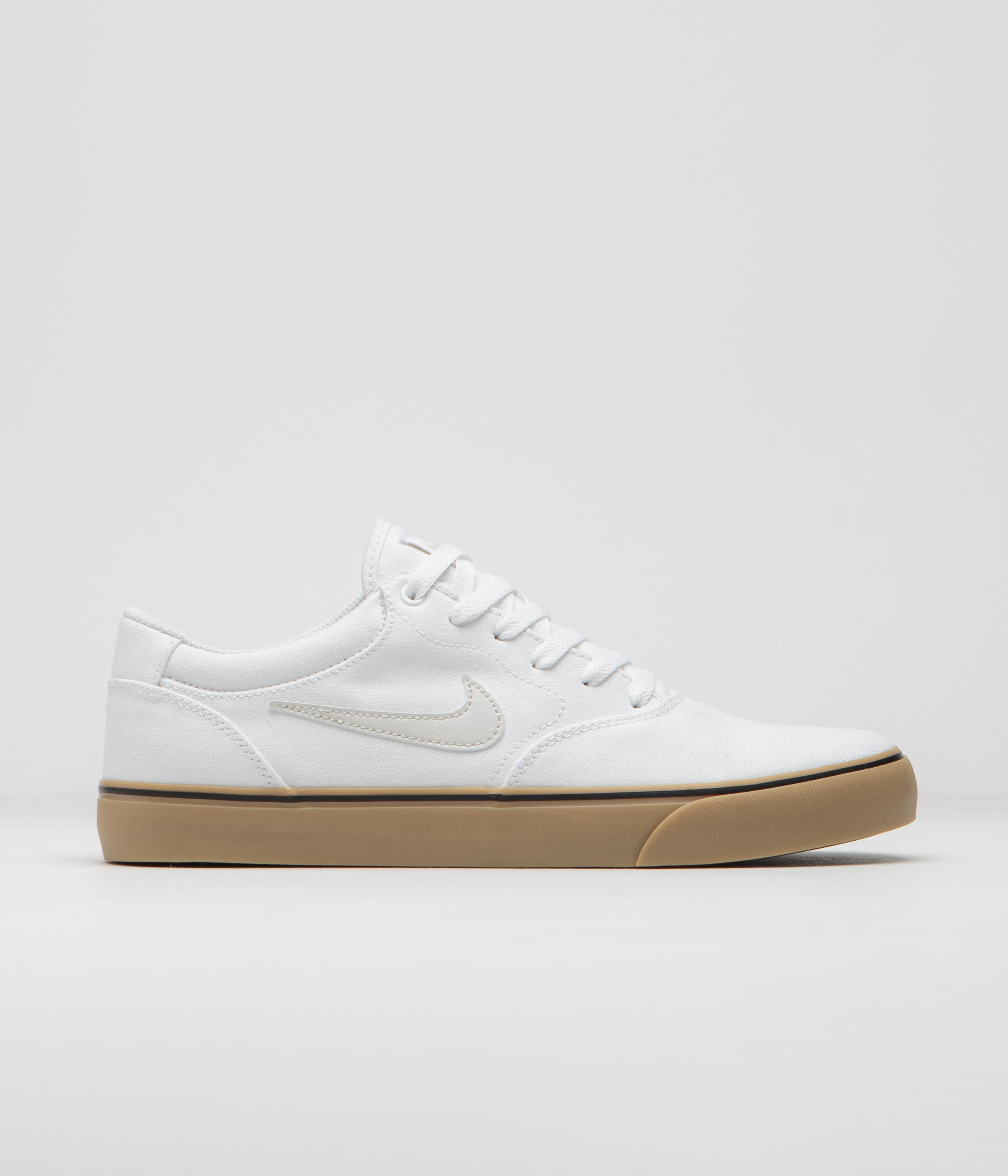 Nike SB Chron 2 Canvas Shoes - White / Light Bone - White - Gum Light Brown