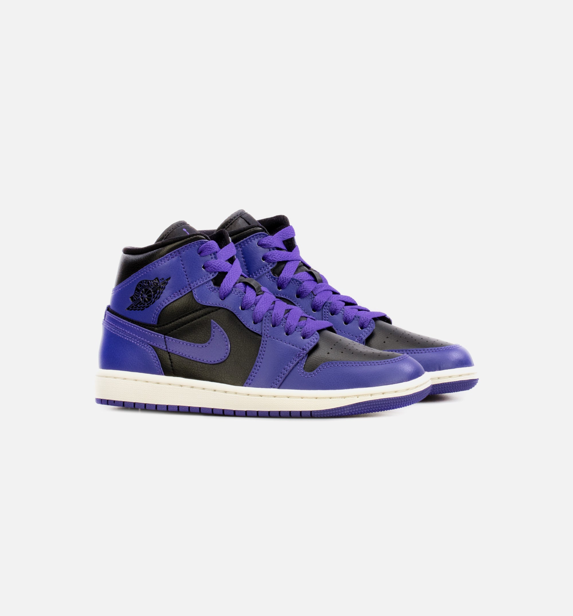 Air Jordan 1 Mid Womens Lifestyle Shoe - Black/Purple