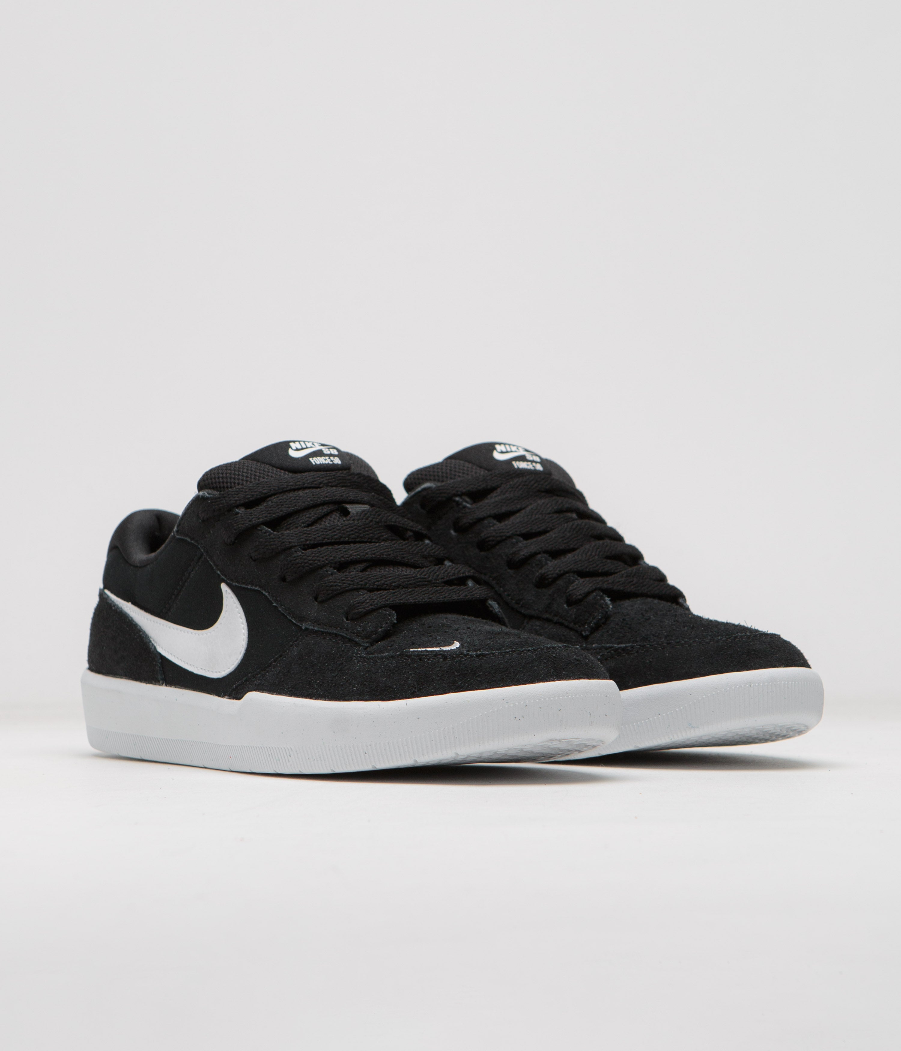 Nike SB Force 58 Shoes - Black / White - Black