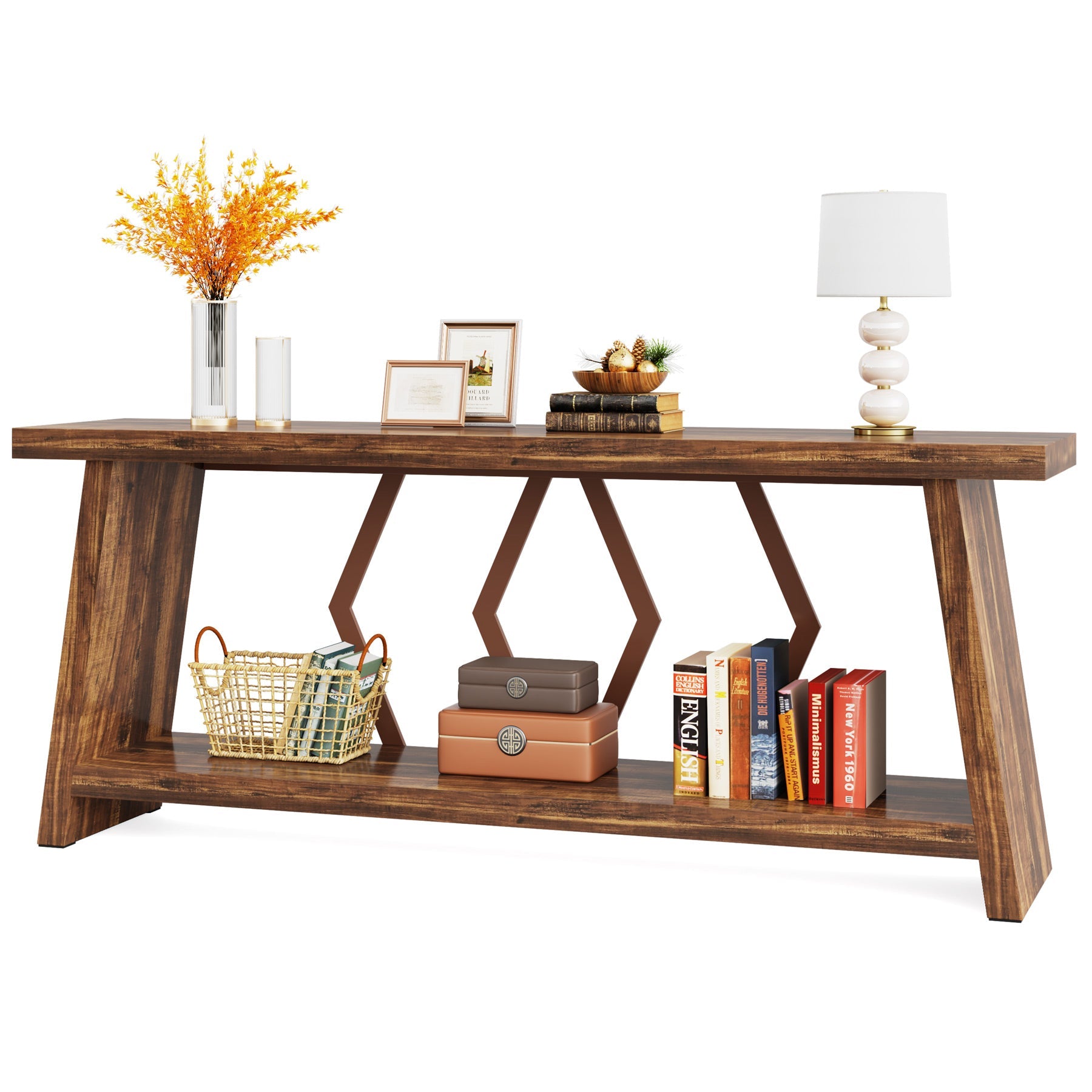 70.9-Inch Console Sofa Table with Storage for Entryway Living Room