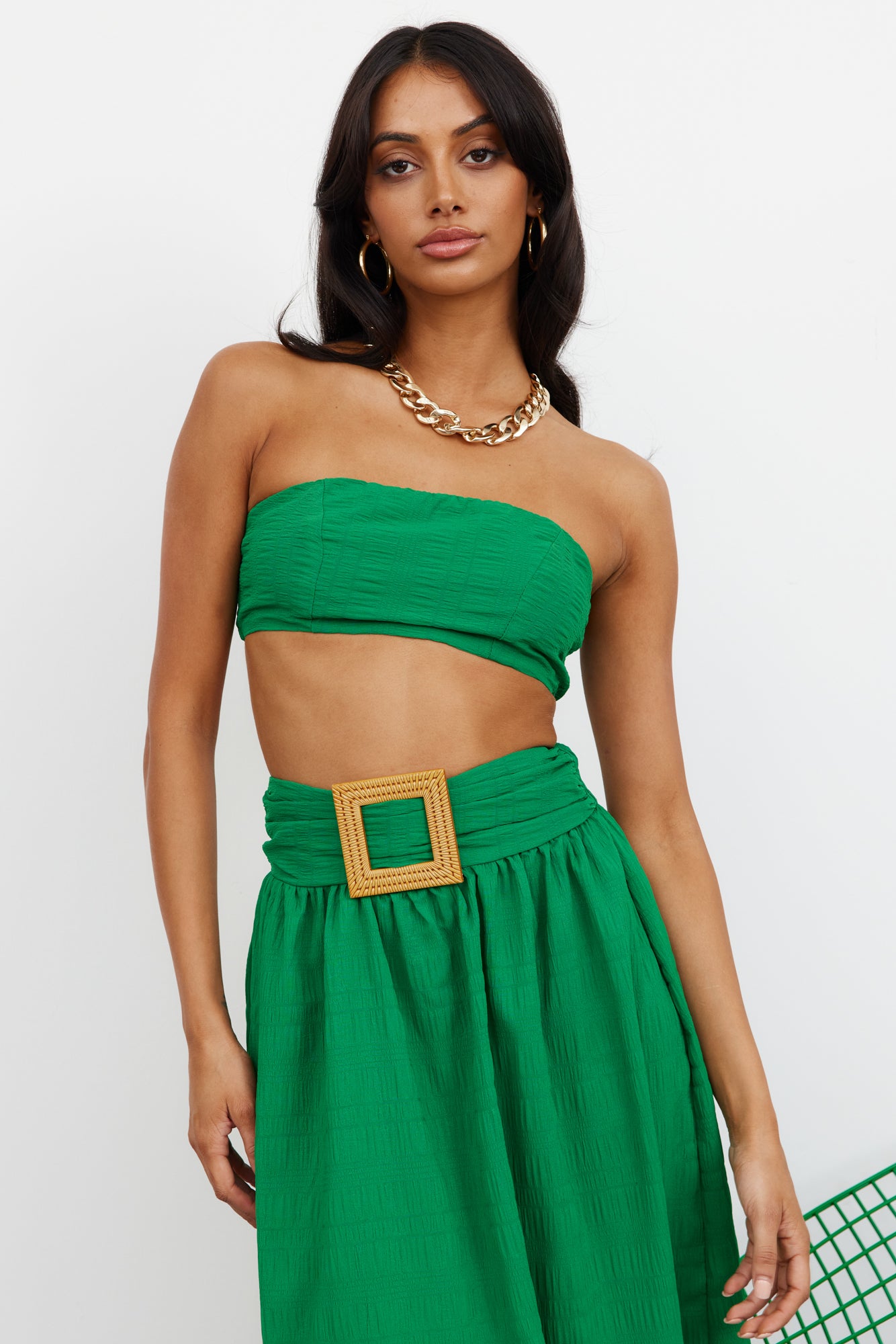 Iconic Revival Crop Green