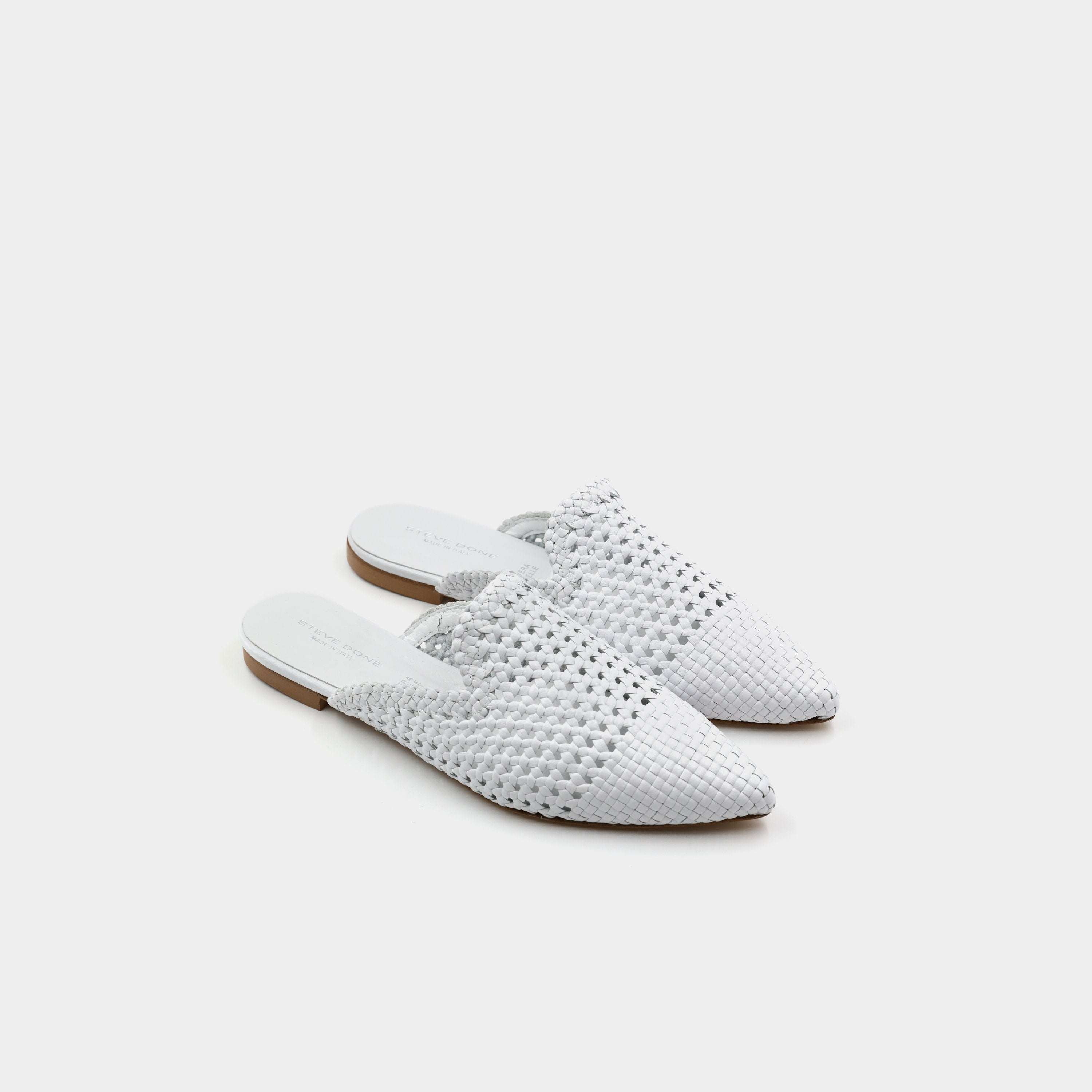 Sabot pelle traforata bianca