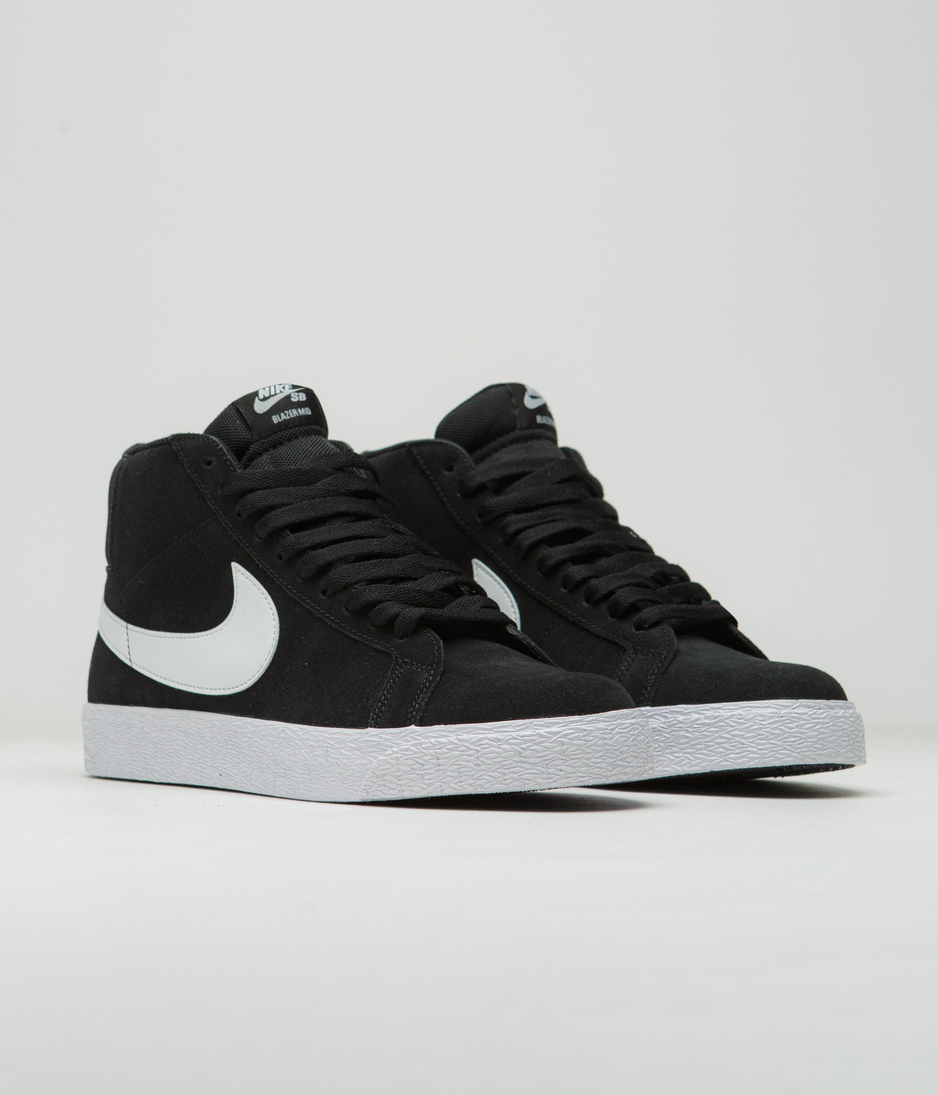 Nike SB Blazer Mid Shoes - Black / White - White - White