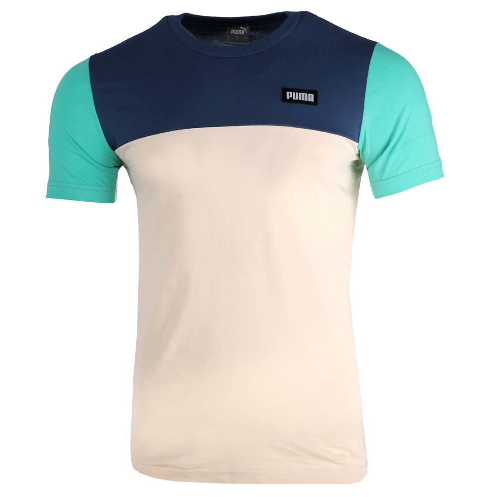 Color Block Crew Neck Short Sleeve T-Shirt