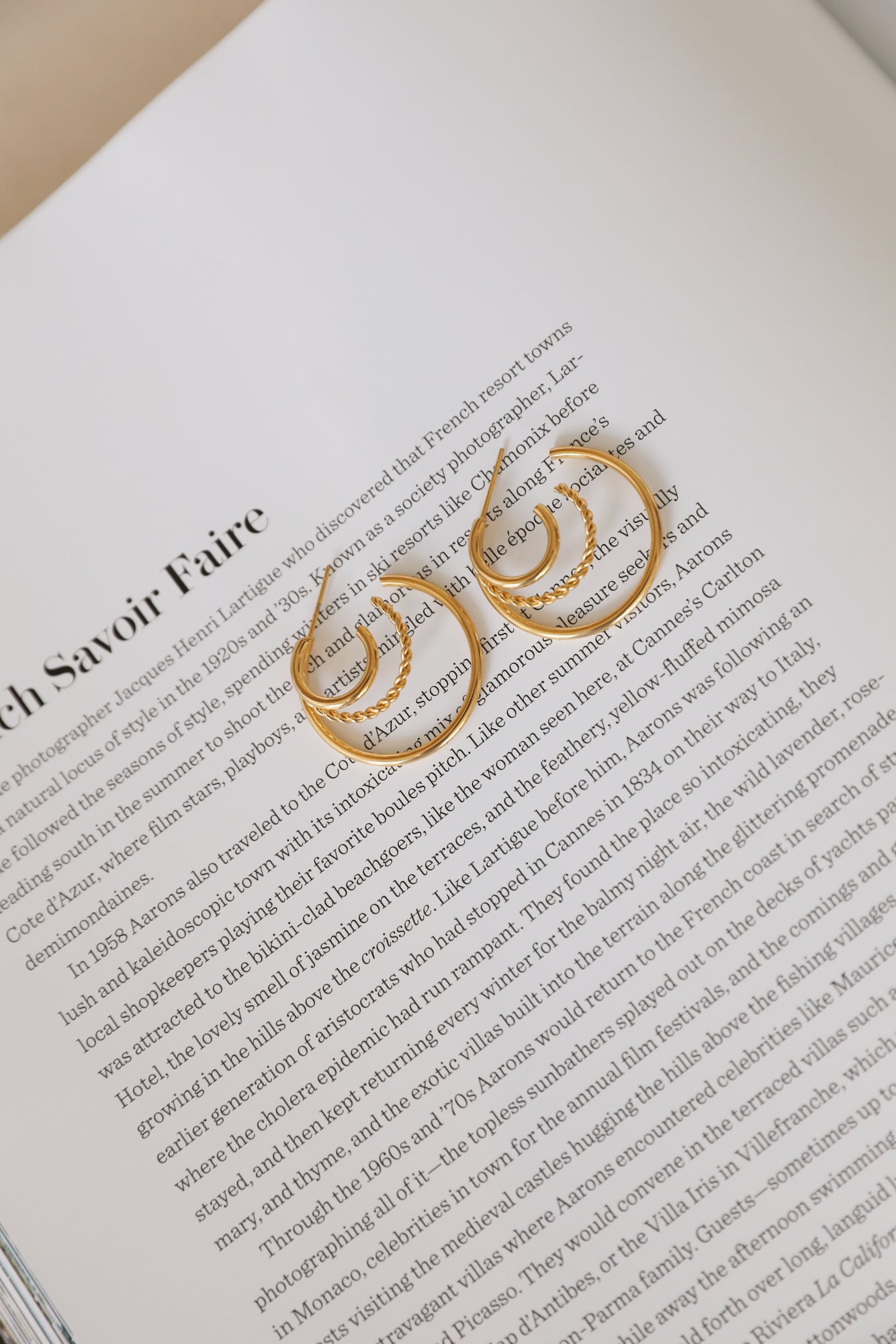 18K Gold Plated Layered Thoughts Earrings
