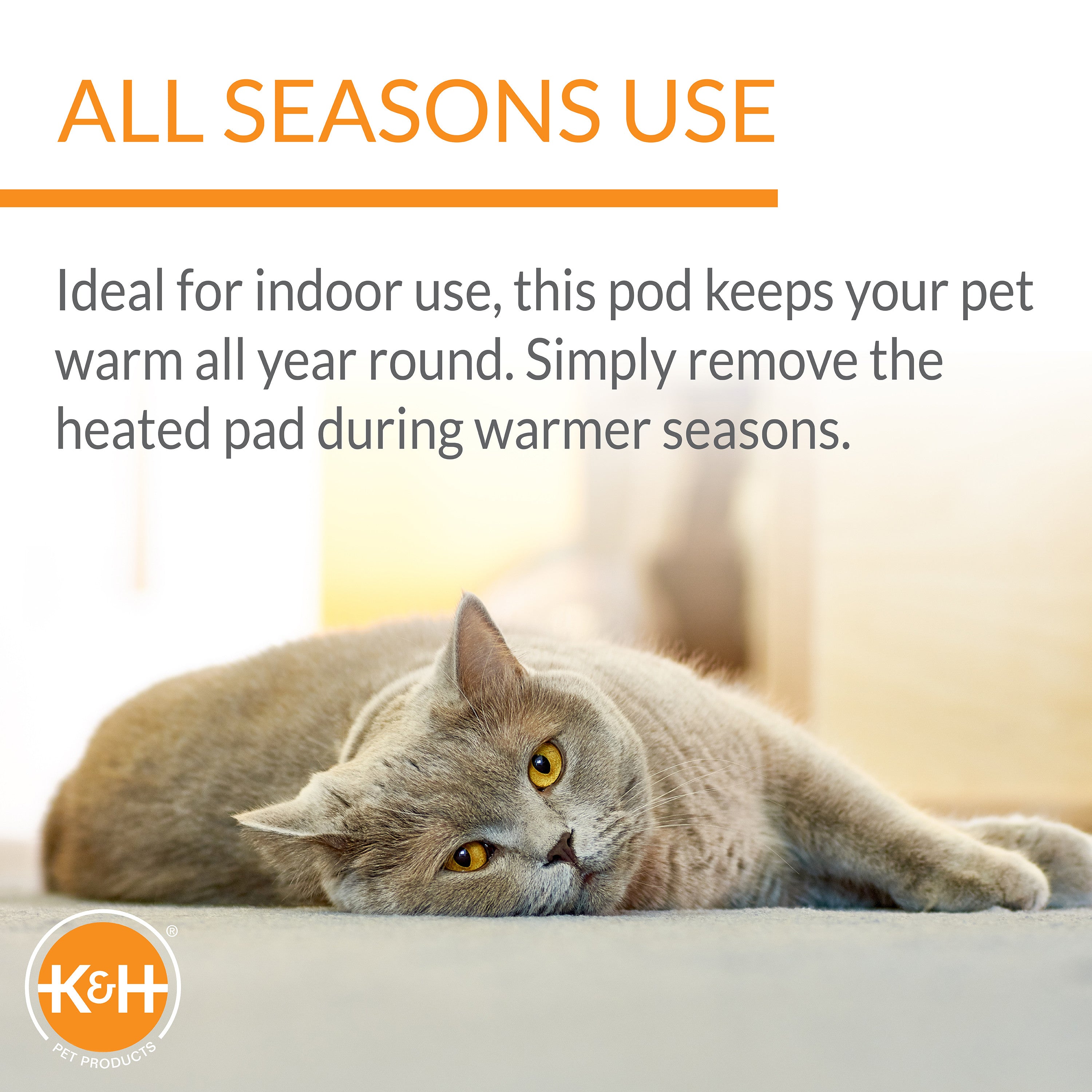 KandH Pet Products Thermo-Lookout Cat Pod Red 21