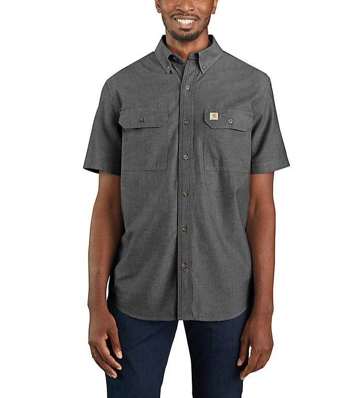 Carhartt Men's Loose Fit Midweight Chambray Short Sleeve Shirt